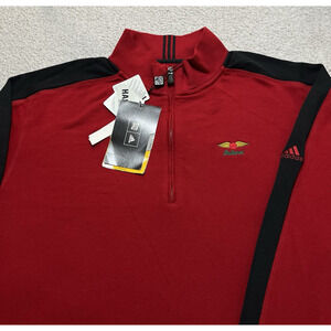 Adidas 1/4 Zip Pullover Mens XL Red Baltusrol Golf Club PGA Jacket Performance